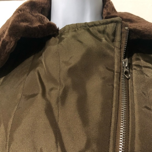 VTG Bomb Boogie Aviator Flight Jacket Zip Fur - Picture 4 of 8